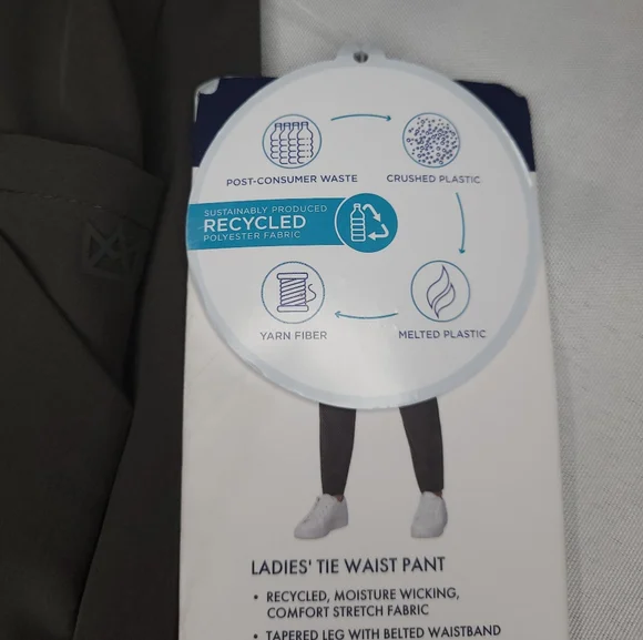 Modern Ambition Pants OLIVE Tie-Front Tapered Leg Pockets Elastic Waist Sz 2XL - Picture 7 of 16